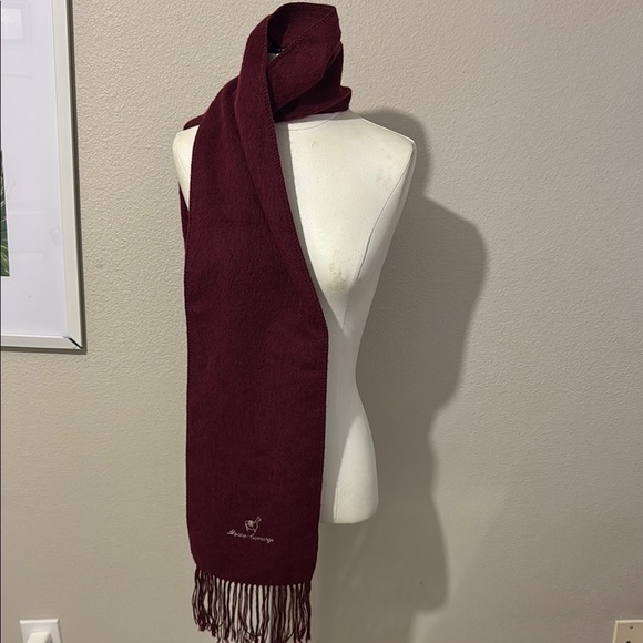 Alpaca Camargo Elegant Burgundy Scarf - Picture 1 of 5